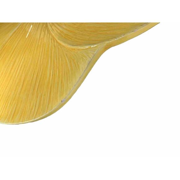 Vintage Italian Yellow Ceramic Flower Blossom Bees 3D Serving Tray - Picture 6 of 13